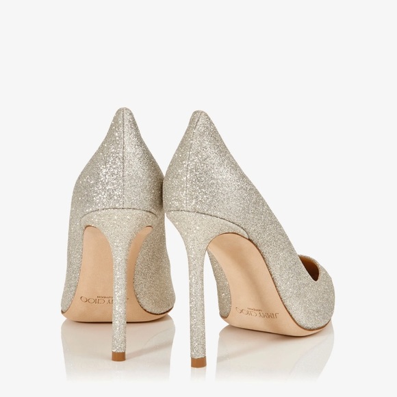 Jimmy Choo Glitter Romy heels 85 EU 39.5 NWOT - Picture 4 of 8